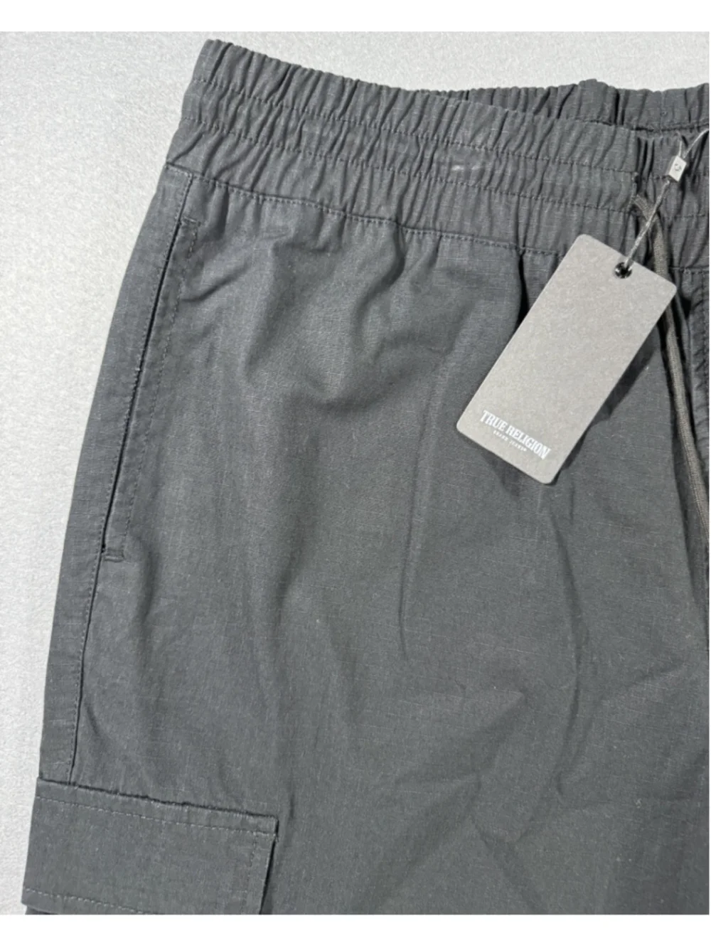 True Religion Jet Black Ripstop Jogger XL with Hook and Loop Pockets